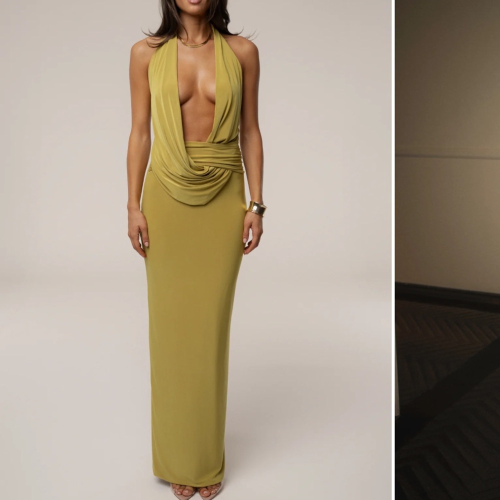 JLUXLABEL Moss Dawn Draped Maxi Dress - Small - NWT - Picture 5 of 5